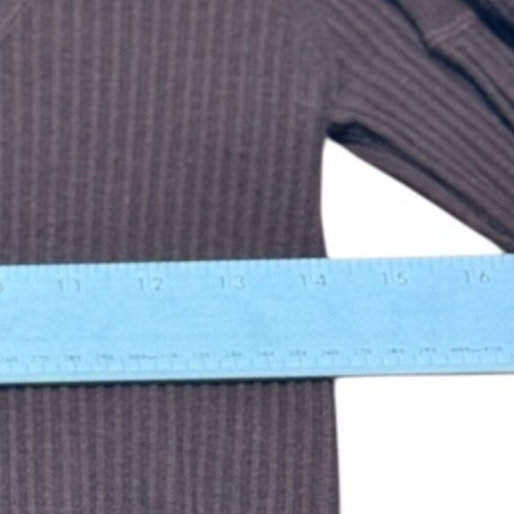 AKRIS PUNTO Cashmere Sweater Women's Size 6 Brown Long Sleeve Ribbed Wool Silk - Picture 4 of 8